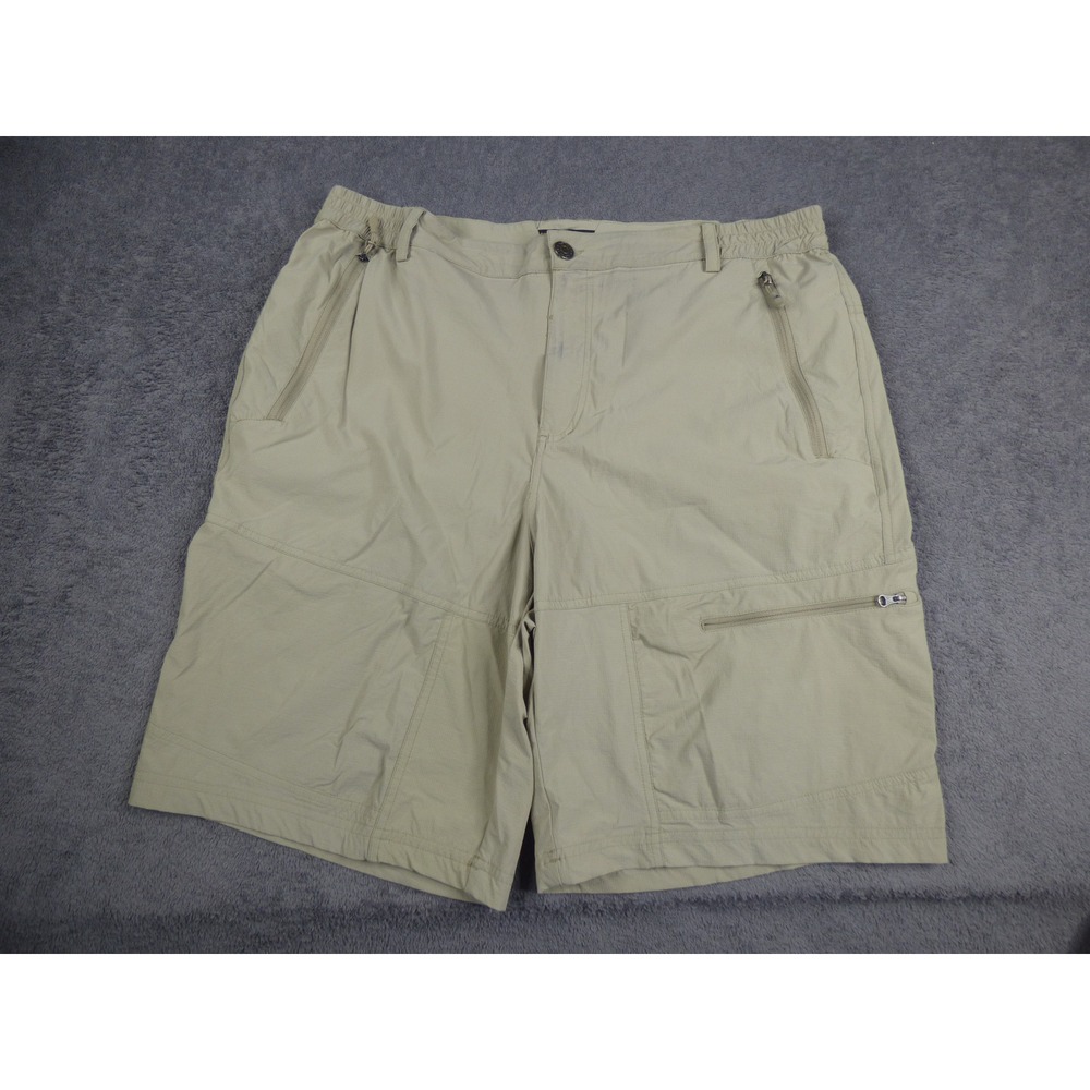 MIER Mens Hiking Shorts Size‎ 38 Tan Beige Nylon Spandex Stretch Cargo Outdoor